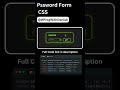 Password Form Animation #coding #learnhtml5andcss3