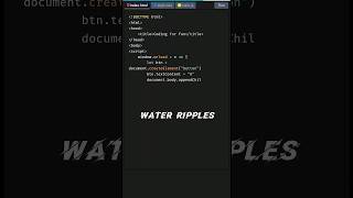 Creative Water Ripple Effects | CSS Animation | css tutorials #shorts #javascript #developer #coding