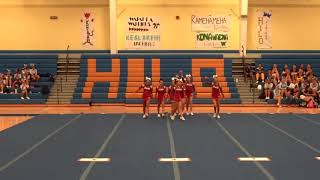 Keaau High Cheerleaders at BIIF Championships 2019-2020