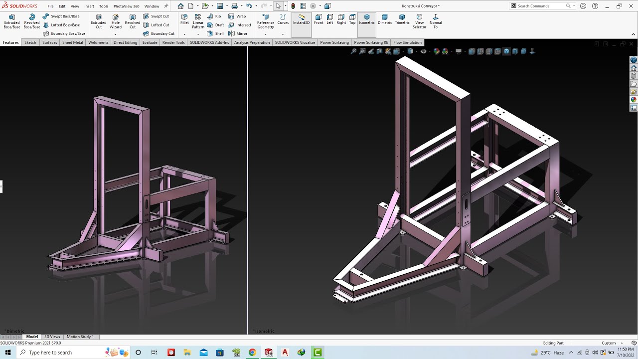 Solidworks Tutorial # 234 Weldments|| How To Using The Weldments In ...