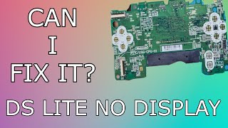 Nintendo DS lite turns on green light but no display on screens FIXED board repair