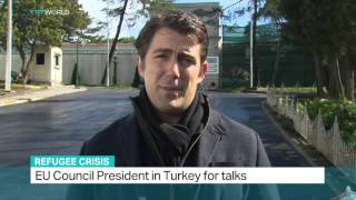EU Council President Tusk in Turkey for key talks, Randolph Nogel reports