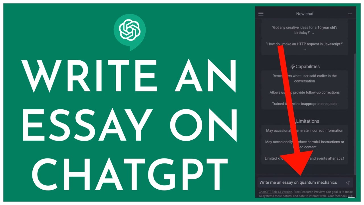 How To Write Essay On ChatGPT (2023) | OpenAI Chat GPT Tutorial - YouTube