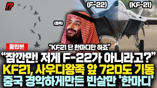 (통합본) “잠깐만! 저게 F-22가 아니라고?” KF21, 사우디왕족들 720도 '반전' 기동 보더니 중국 경악하게만든 빈살만 '한마디'