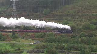 LMS 6233 Powers up Beattock in the Rain 2/10/10.