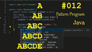 java: Pattern programming #012 || visual studio code ||