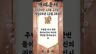 주간 개띠 운세 2024년 12월 22일 ~ 2024년 12월 28일 #개띠 #오늘의운세 #내일의운세 #주간운세 #운세 #운세쇼츠