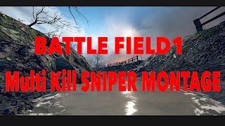 [BF1]PS4版スナイパー日本1位の連続キルMONTAGE