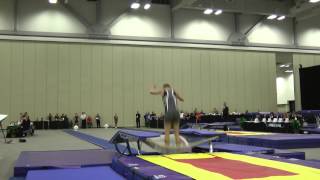 Carter Rhoades - Double Mini Finals Pass 1 - 2014 USA Gymnastics Championships