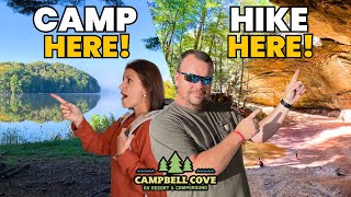 One of OHIO'S BEST STATE PARKS \u0026 Lakeside Campground! Tour CAMPBELL COVE RV RESORT in Logan!