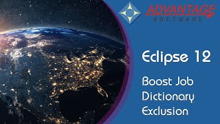 Eclipse 12 - Boost Job Dictionary Exclusion