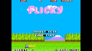 [원코인하고싶은아재] Mame용 플리키(Flicky)입니다. 그런데 동네 오락실에선 저 제목이 아니었던거 같네요...