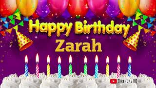 Zarah Happy birthday To You - Happy Birthday song name Zarah 🎁