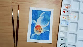 painting of beautiful gold fish