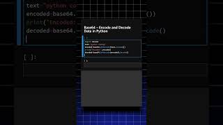 Base64 Encode and Decode Data in Python #coding