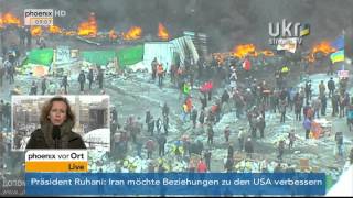 Protest in der Ukraine - Schalte mit Britta Hilpert am 23.01.2014