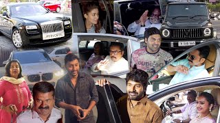 Celebrities With their Expensive Cars & Mass Arrival | Kollywood Actors | Tamil Cinema Celebrities