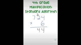 Multiplication: Standard Algorithm #math #multiplication