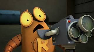 robot and monster monster eats a TNT