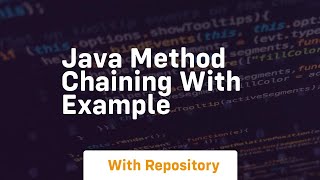 java method chaining with example