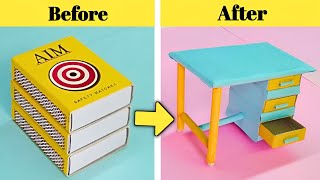 DIY Mini Study Table//Easy Matchbox Craft Tutorial