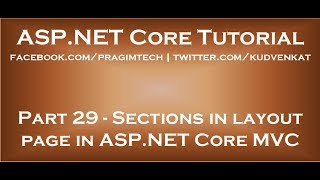 Sections in layout page in ASP NET Core MVC