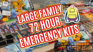72 HOUR LARGE FAMILY EMERGENCY BACKPACK KITS | Dollar Tree Emergency Prep, Walmart 