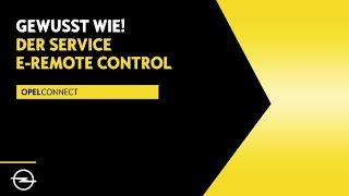 OpelConnect: Der Service E-Remote Control