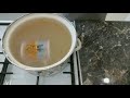 how to clean an enameled pan inside from yellowness. a very simple way