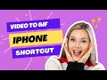 How to convert any videos to GIF in iPhone? | iPhone GIF shortcut widget | iPhone and iOS