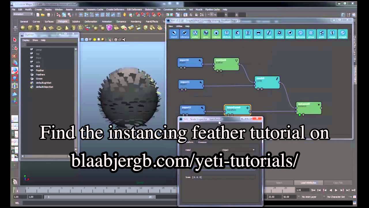 Feathers And Instancing With Yeti Youtube
