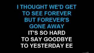 Boyz II Men - It's So Hard To Say Goodbye To Yesterday (Karaoke)