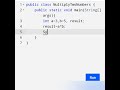 Multiplication of Two Numbers in Java #short #shorts #Studywithraj