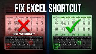 CTRL + Shift Key is not working; ctrl shift l key not working in excel windows 10