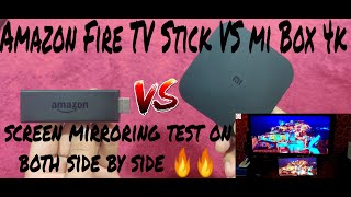 Screen Mirroring Test 🔥🔥 side by side on Amazon Fire TV Stick VS Mi Box 4K| The Ultimate Test hands