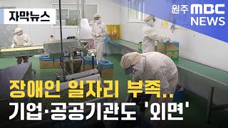 [자막뉴스] 장애인 일자리 부족.. 기업·공공기관도 '외면' (2023. 4. 20 원주MBC)