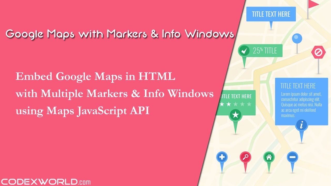 Google Maps With Multiple Markers And Info Windows Using JavaScript ...