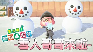 『集合啦！動物森友會』黃金比例的雪人堆法～💕大雪花和冰塊DIY到手啦! 【貂貂的遊戲人森】