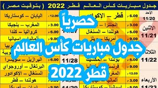 كاس العالم 2022 : جدول مباريات كاس العالم قطر 2022 | مجموعات كأس العالم قطر ٢٠٢٢