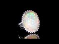 an impressive 18k white gold 18.35ct cabochon opal u0026 diamond cocktail ring ref. 003 89119