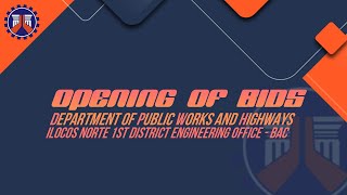 Procurement Livestream for DPWH Ilocos Norte 1st DEO on January 31, 2025