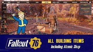 Build Menu Items and Atomic Store | Fallout 76