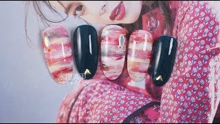 【Watch Nail Teach Me-715th phase】Versicolor Woolen Texture on Fall\u0026Winter【窝趣美甲你求窝教-715期】时尚杂色秋冬毛呢款