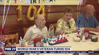 Decorated WWII Pa. veteran celebrates 104th birthday