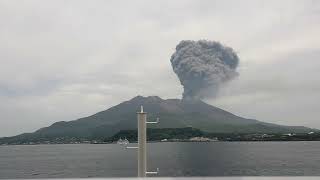 【桜島】2023年6月7日噴火時のタイムラプス映像