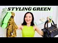 HOW TO STYLE GREEN | Tips to wear green accessories & clothing, color styling tips