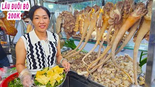 Lẩu Đuôi Bò 200K | Nồi lẩu cực chất nấu xương nguyên con bò
