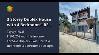 3 Storey Duplex House with 4 Bedrooms!! RFO Units