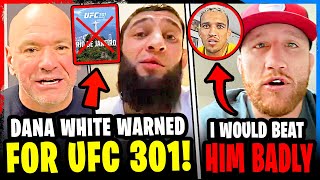 Dana White RECEIVES WARNING for UFC 301! Khamzat Chimaev gets THREATS! Charles Oliveira NEXT MOVE!