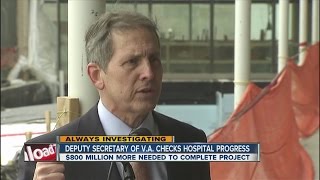 VA official visiting over-budget hospital site